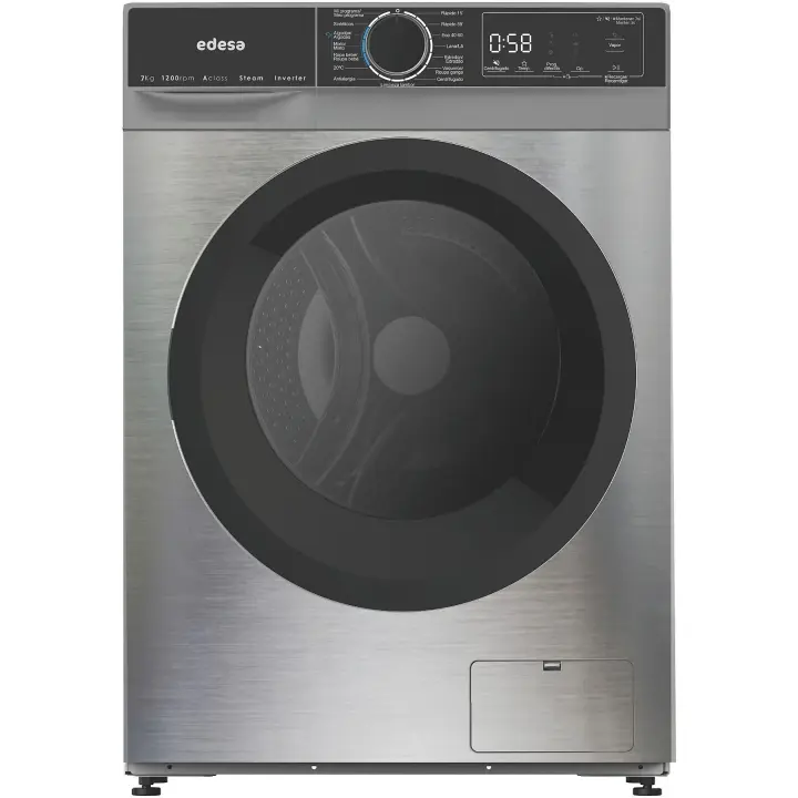 EDESA Lavadora carga fronta EWF-7201 X, 7 kg, 15 programas, Inox - 1