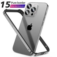 Estuche Protector De Aleación De Aluminio Para iPhone 16 12 13 14 plus 15 16 pro Max Bumper Ligero Compatible Con Apple Transparente - details 0