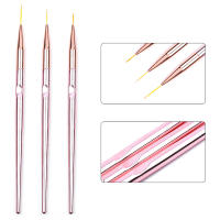 Set De 3 Pinceles De Arte Para Uñas Acrílicas Con Rayas Francesas Y Punta 3D Herramientas De Dibujo De Línea Delgada Para Manicura Y Gel UV - details 0
