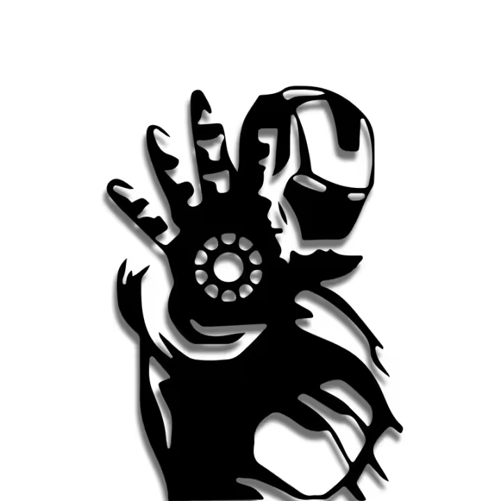 Pegatinas De Vehículo Duraderas De Vinilo Para Coche Iron Man Dibujos Animados Divertidos Impermeables Decoración Para Puerta Y Maletero - 1