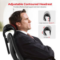 ACGAM Silla de Oficina, Silla de Escritorio de Malla, Silla Giratoria Ergonómica, Soporte Lumbar, Oscilante, Asiento de 53 cm, Apoyabrazos Abatibles, Negro - details 1