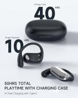 Auriculares Deportivos de Bluetooth V5.4 Cascos Auriculares Inalámbricos de Conducción Ósea Colgante de Oído Abierto - Sonido cristal y potente - Batería 500 mAh de gran capacidad - Diseño moderno - Fijación buena es ideal para deportes o gimnasio - details 6