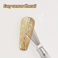 Brocha De Uñas Ultrafina De Acero Con 7 Pines Para Dibujar Líneas Finas Y Pintura 3D Con Varias Cabezas Herramienta Para Gel UV Y Artesanía De Uñas - details 6