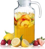 Jarra de Vidrio para Agua con Tapa - Jarra de Vidrio para Frigorífico - Botella para Té, Zumo de Frutas, Limonada - Botella Transparente,M2 Tec - details 2