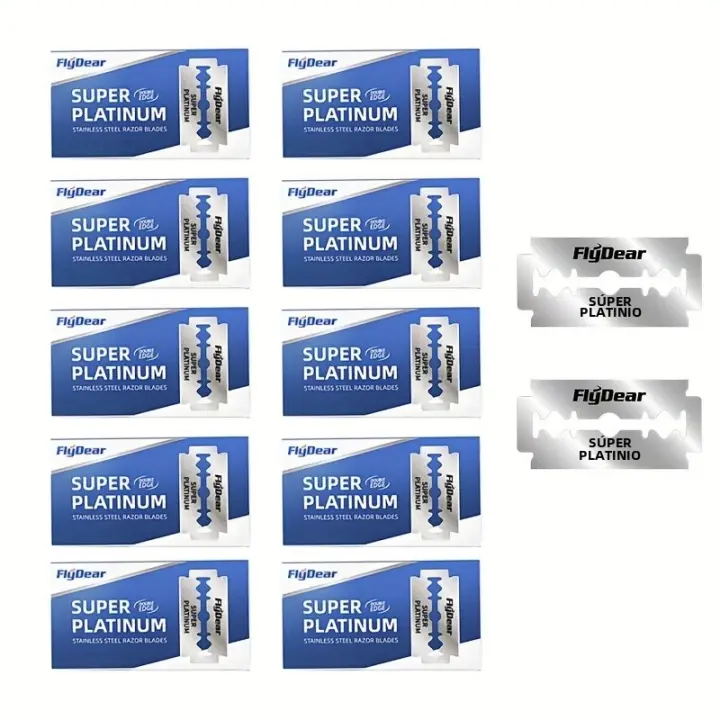 100 PCS Hojas De Afeitar Doble Veta Para Hombres Cuchilla De Seguridad De Plata Y Acero Inoxidable Hojas De Afeitar Doble Para Baño - 1