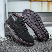 Botas De Caza FLYLAND Para Hombre Casual Hechas a Mano De Cuero Ligeros Antideslizantes Zapatillas Con Cordones - details 7