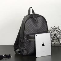 Mochila Multifuncional Para Hombres Y Mujeres Con Portátil Diseñadora Para Viajes Negocios Y Escuela Bolsa Diaria De Cuero PU Con Lona De Nylon - details 1