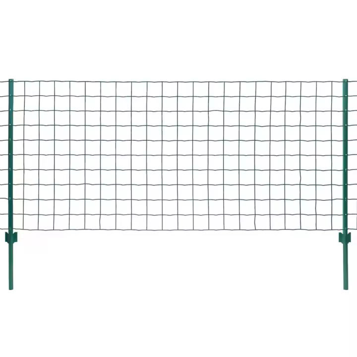 vidaXL Euro Valla de acero verde 20x1 m - 1