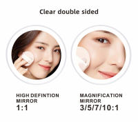 Espejo De Maquillaje Montado En La Pared 8 Pulgadas Negro Con Luz LED De 3X-10X Magnificación Doble Cara Para Baño Y Cosméticos - details 25