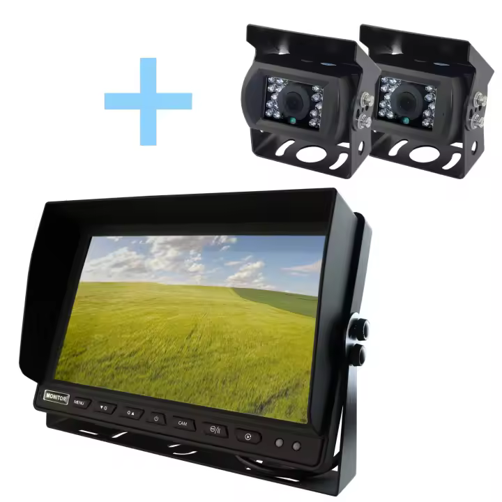 Kit de visión trasera Yatek Pantalla AHD de 10,1" + 2 cámaras 1080P para aparcamiento Yatek - 1