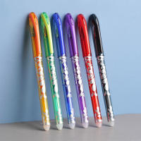 Set De 36 Piezas De Bolígrafos Gel Borables De 6 Colores Neutrales Azul/Negro/Rojo Verde/Azul Brillante/Morado Tinta Lavable Suministros Escolares - details 4