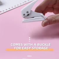 Mini Prensa De Agujeros Anillo Portátil Kawaii Para Papel Oficina Escuela Suministros De Encuadernación Estación De Trabajo - details 4