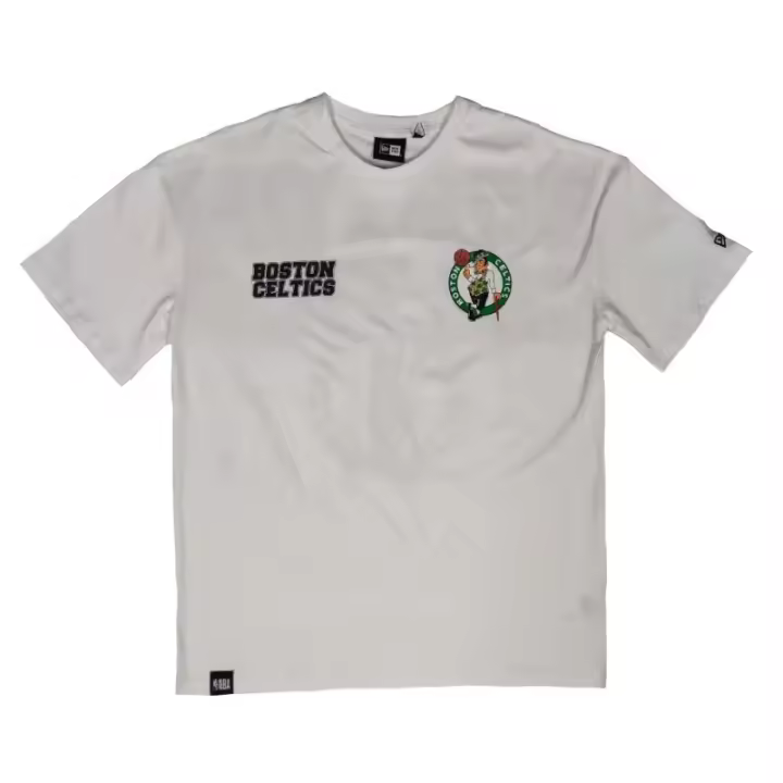 Camiseta manga corta Boston Celtics "NBA Large Graphic BP" Oversized de New Era en Blanco - 1