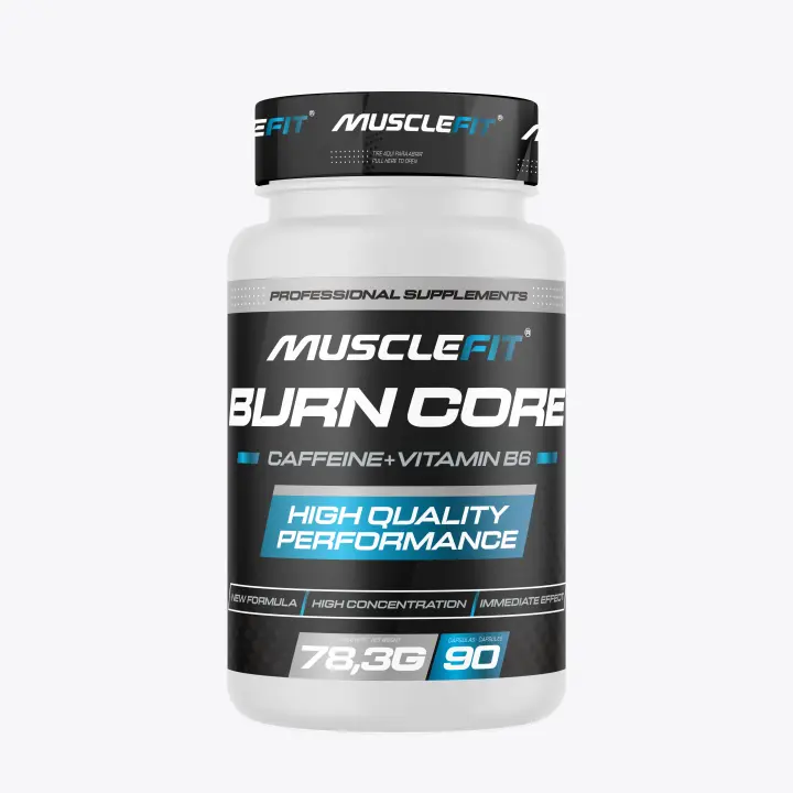 BurnCore Cafeína + Vitamina B6 - MuscleFit│MUSCLECULT│90 cápsula - 1