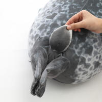 Peluche De Seal De 3D Angry Blob Cojín De Descanso Para Bebés Juguete De Lobo Marino Suave Relleno De Algodón PP Regalos Para Niñas Y Niños - details 3