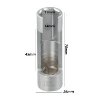 Llave De Sensador De Oxígeno 17/19mm Herramienta De Instalación Y Remoción Para Inyector De Combustible Diesel Junta Hexagonal - details 0
