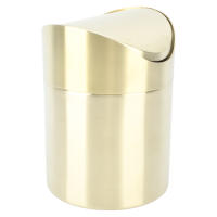 Mini Contenedor De Basura Para Encimera Ahorrador De Espacio Antihuella Acero Inoxidable 304 Para Escritorio En Oficina - details 3