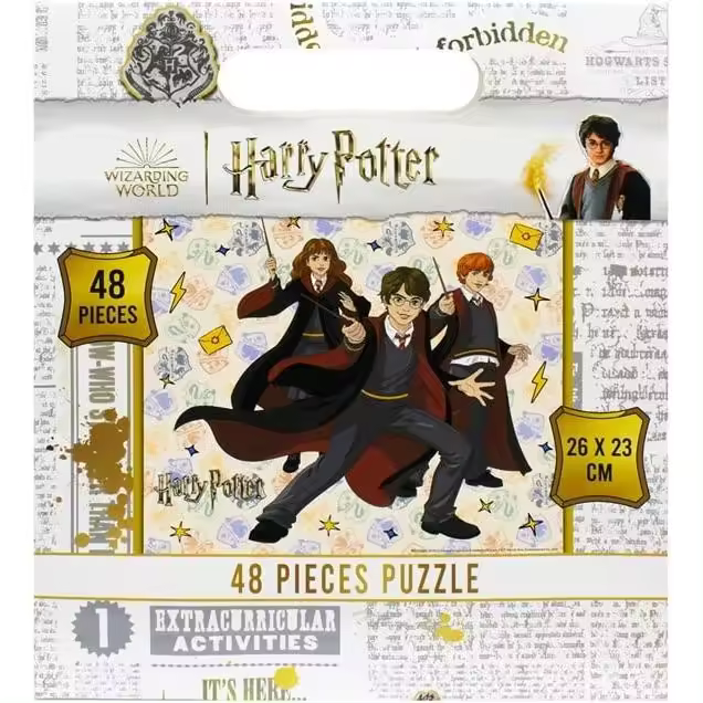 HARRY POTTER - Wizarding world -  Rompecabezas 48 piezas 18x21cm - Juego creativo - Aumenta la concentracion e la capacidad de resolver problemas - Recomendado para mayores de 6 años. - 1