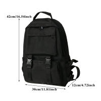 Mochila Simple De Gran Capacidad Para Viajes Estilo Harajuku Unisex Mochila Escolar Para Hombres Y Mujeres Alta Calle - details 0