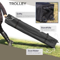 Cenador plegable 4x4m para jardín | Ajuste de Altura en 3 nivel | Techo con Protección UV50 + & Cortinas de Malla Anti-Mosquitos | Diseño Doble Toldo Beige Clásico | Ideal para Fiestas, eventos y reuniones en Aire Libre - details 3