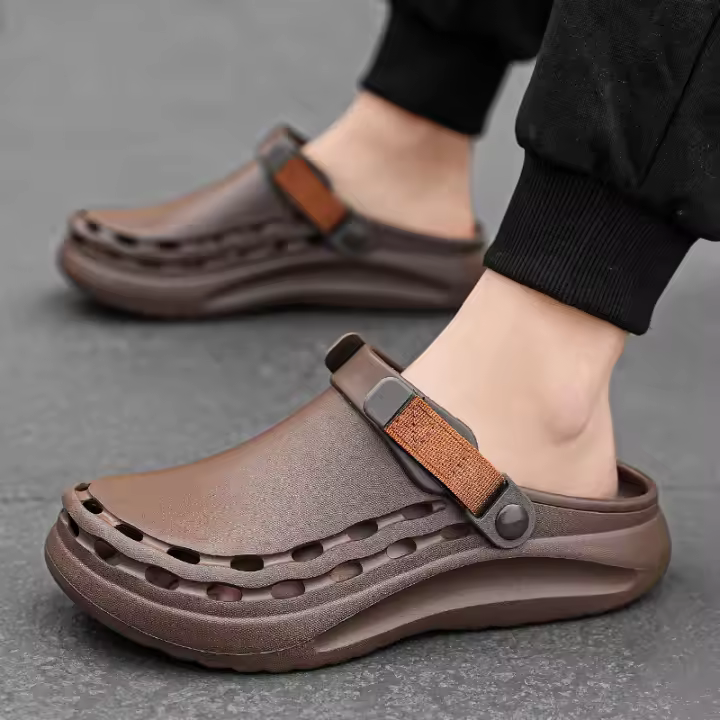 Sandalias Masculinas De Color Sólido EVA Para La Playa Y Viajes Ligeros Y De Secado Rápido Zapatos Casuales Para Hombres - 1