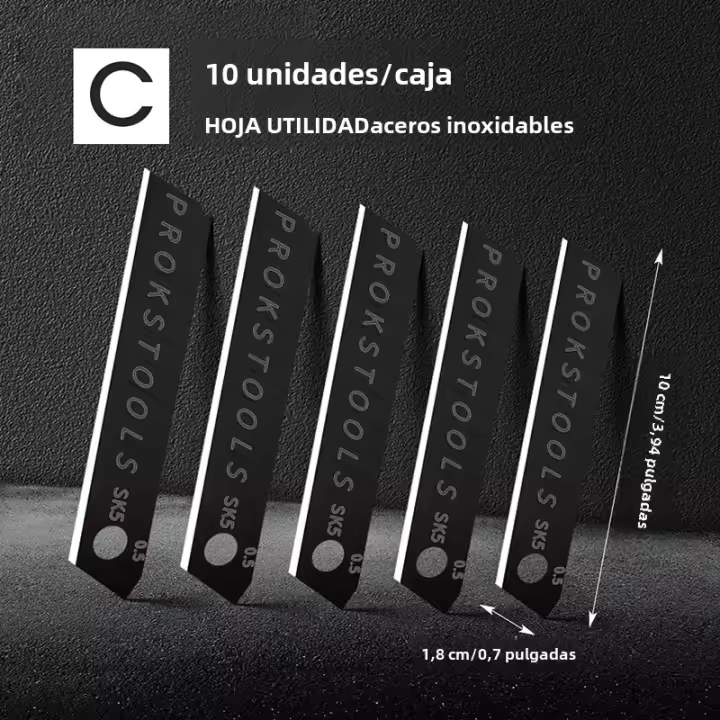 Cuchillo De Uso Industrial Duradero Cuchilla De Acero De Carbono Alta Cortadora De Papel De Acero Inoxidable Para Oficina Arte Estudiantes - 1