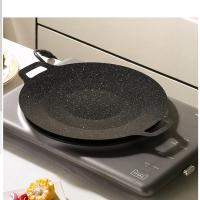 Sartén De Asado Redonda Aluminio No Adherente Para Barbacoa Y Frying Pánuelo De Sartén Para Grill Top Griddle Pan BBQ Al Aire Libre Placa De Barbacoa De Hierro Fundido - details 16