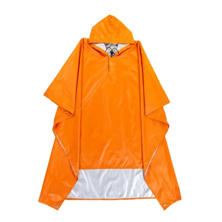 Chaleco De Lluvia Multifuncional 3-en-1 Impermeable Para Viajes Cobertor De Acampar Cubierta De Mochila Para Hombres Y Mujeres - 1