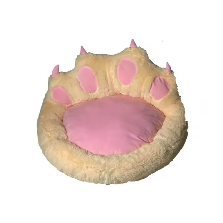GoGift cama para perro Claws 75 x 75 cm crema - 1
