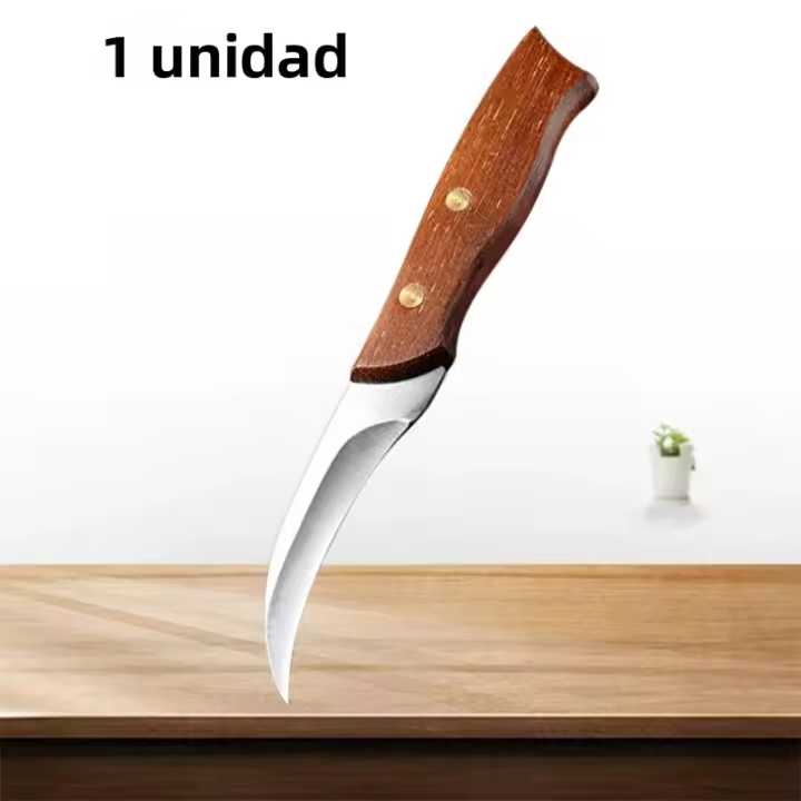 Cuchillo Profesional De Cocina WXCOO De Acero Inoxidable Para Carne Y Pescado Cuchillo De Apariencia Forjada Herramienta BBQ Multifuncional Para Desechar Grasa Y Cebolla - 1