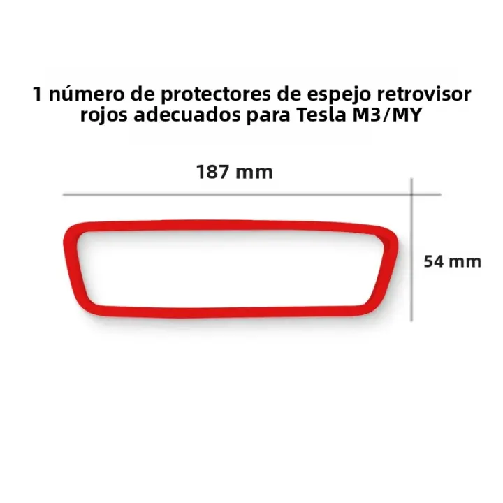 Cubierta De Espejo Retrovisor De Silicona Para Tesla Model 3/Y Set De 2 Piezas Protector De Pantalla Incluido Material De Fibra Sintética - 1
