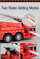 Camión De Bomberos Eléctrico a Escala 1/32 Con Función Retroceso Puertas Abiertas Luz Y Sonido Vehículo De Juguete Para Niños - details 2