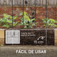 Outsunny Juego de 4 Enrejados de Jardín Soportes para Enredaderas de Acero para Plantas Trepadoras y Decoración Exterior Patio Terraza 40x106 cm Negro - details 4