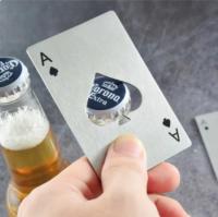 Abrepuertas De Acero Inoxidable Tamaño De Tarjeta De Crédito Ace of Spades Creativo En Forma De Baraja Portátil Para Bebidas - details 4