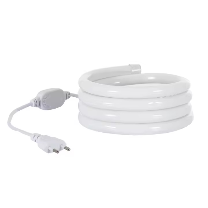 Ledkia Tira Neón LED Regulable 220V AC 120 LED/m Circular 360 Blanco Frío IP67 a Medida Corte cada 100 cm - 1