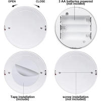 2Pack Spotlights LED Inalámbricos Rotativos Luz De Acento Piloto Potenciado Lámpara De Pared Para Armario Interior Y Pared - details 4