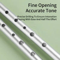Flauta De Tin C Clásica Irlandesa Instrumento Musical Fácil De Aprender Perfecto Para Principiantes Key of C D Tin Whistle Penny Whistle - details 3