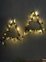 Estante Flotante De Madera Con Decoración De Hoja LED Para Decoración Del Habitáculo Estilo Bohemio Estante De Pared Para Sala De Estar - details 42