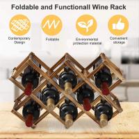 Estante De Almacenamiento De Vino Plegable En Madera Para Casa Y Bar 3/5/6/10 Botellas Herramientas De Barra Armario De Vino - details 4