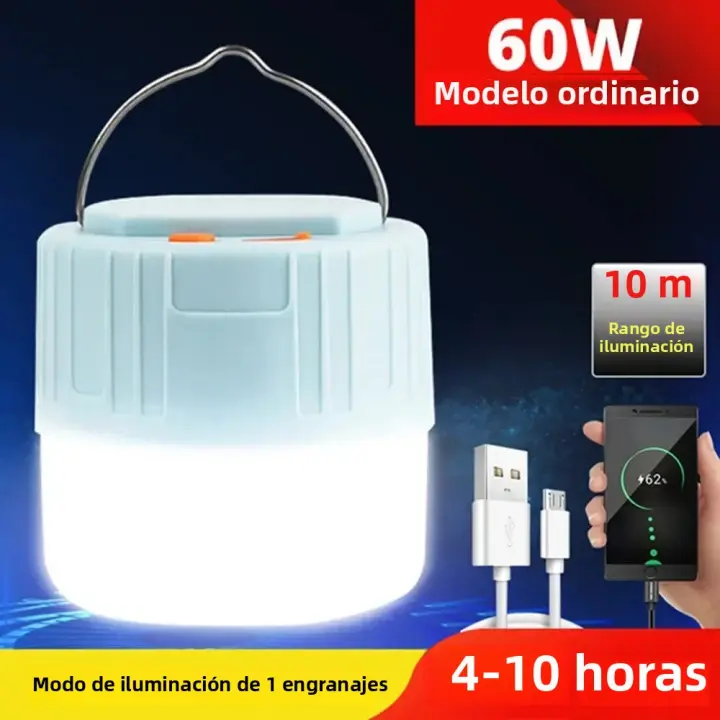 Lámpara De Camping LED Recargable Con Control Remoto Y Soporte Solar Resistente Al Agua Para Luz Exterior En Tienda Y Pescar - 1