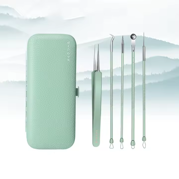 Herramienta para espinas de acné, kit de tijeras de células ultrafinas para eliminar quistes y papules - 1
