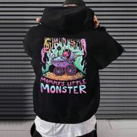 Sudadera De Fleece Casual Para Hombre Y Mujer Estampada Gótica Abrigada Con Capucha Estilo Harajuku Suelta Y Grande Para Otoño E Invierno Streetwear - details 7