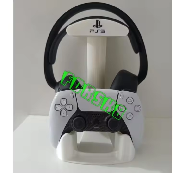 Soporte cascos auriculares y mando PlayStation 5 soporte sobremesa - 1