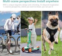 Cámara de acción pulgar, cámara de vlogging portátil de 2.7 K con ángulo de lente de 180°, pantalla IPS HD de 1.47 pulgadas, cámara corporal de montaje magnético para ciclismo, transmisión en - details 3