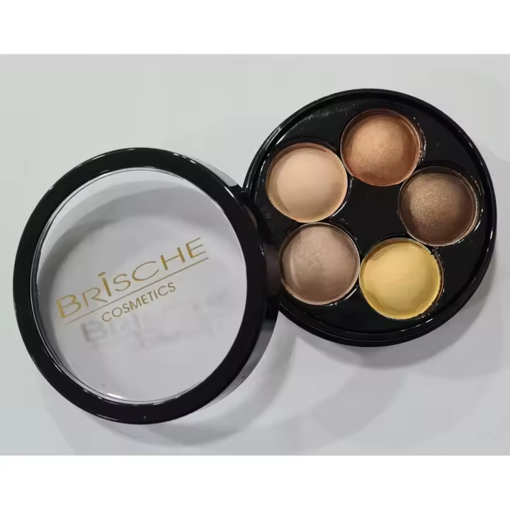 Brische Cosmetics sombra en polvo , formato con 5 colores, tonos mates y con brillo, 8 gr. - 1