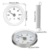 Termómetro De Aluminio Clip-en-Spring Para Tubo 63mm Medidor De Temperatura Bimetal 0-120 Grados C Ideal Para El Hogar - details 1