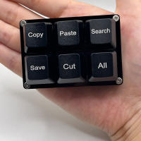 Teclado Mecánico De Un Solo Mano Con 6 Teclas De Copia Pegado Búsqueda Y Guardar Para Trabajo Y Juegos Con Macro De Atajos Programables - details 3