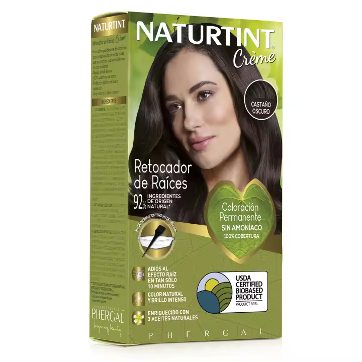 Naturtint Retocador Raices | Coloración Permanente | Tinte Sin Amoníaco | Color natural de larga duración y brillo intenso | Adiós al efecto raíz en tan solo 10 minutos | Cabello fuerte, sano y brillante | Disponible en 4 tonos - 1