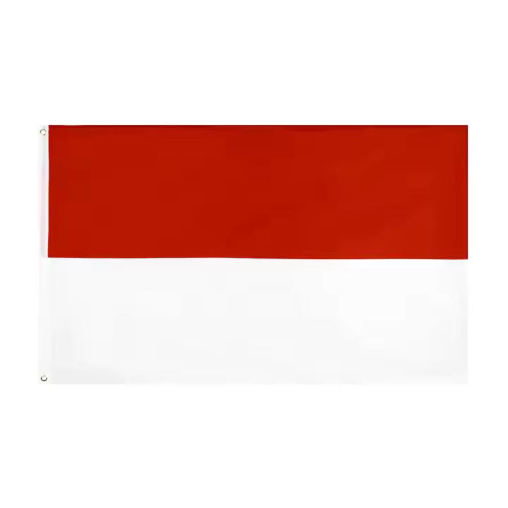 Bandera De Monaco Hesse Mc IDN Indonesia 90x150 Cm Material Polyester Estilo Colgante Uso Decorativo Personalizado - 1