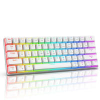 Teclado Mecánico De Juego HXSJ V900Pro 61 Teclas RGB Con Interruptores Hot Plug Cableado Para Computadora Y Laptop Estilo Mini - details 0